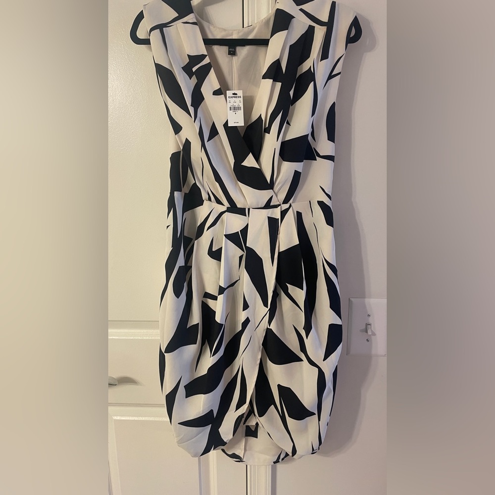 Cream & Black Express Dress